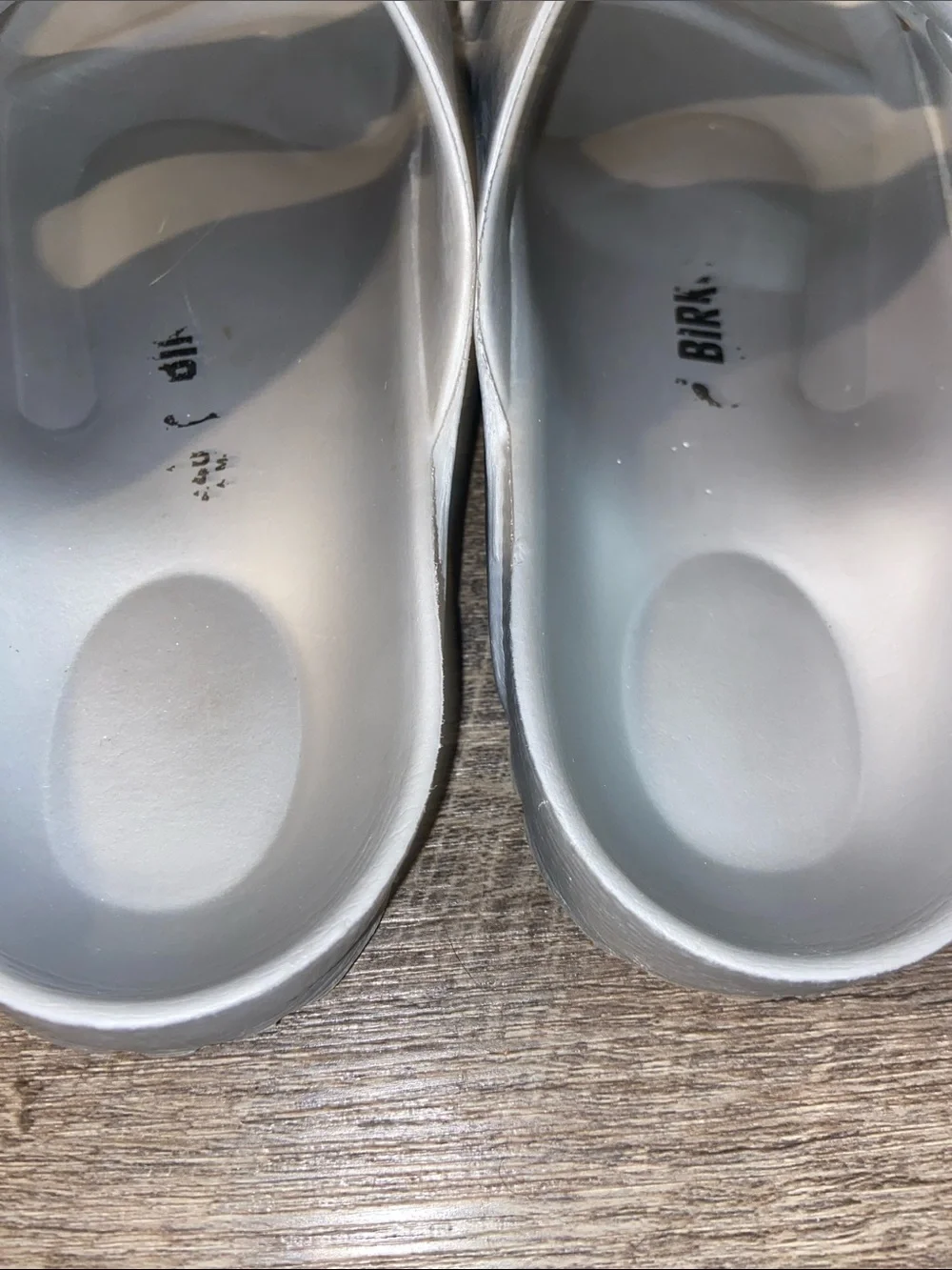 Birkenstock Silver Double-Buckle Slide Sandals